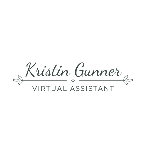 The text "Kristin Gunner" above a line. Below the line is the text "Virtual Assistant"